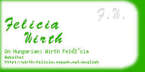felicia wirth business card